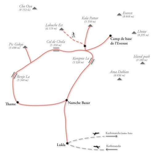La haute route de l'Everest et l'Island Peak